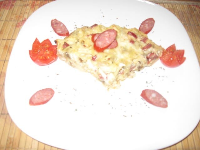 Tortellini umplute cu ciuperci la cuptor cu sos alb