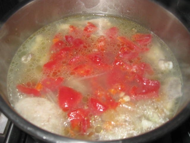 Supă de pui cu roşii şi tarhon (dietetică)
