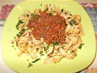 Tagliatelle (de casa) cu sos bolognese
