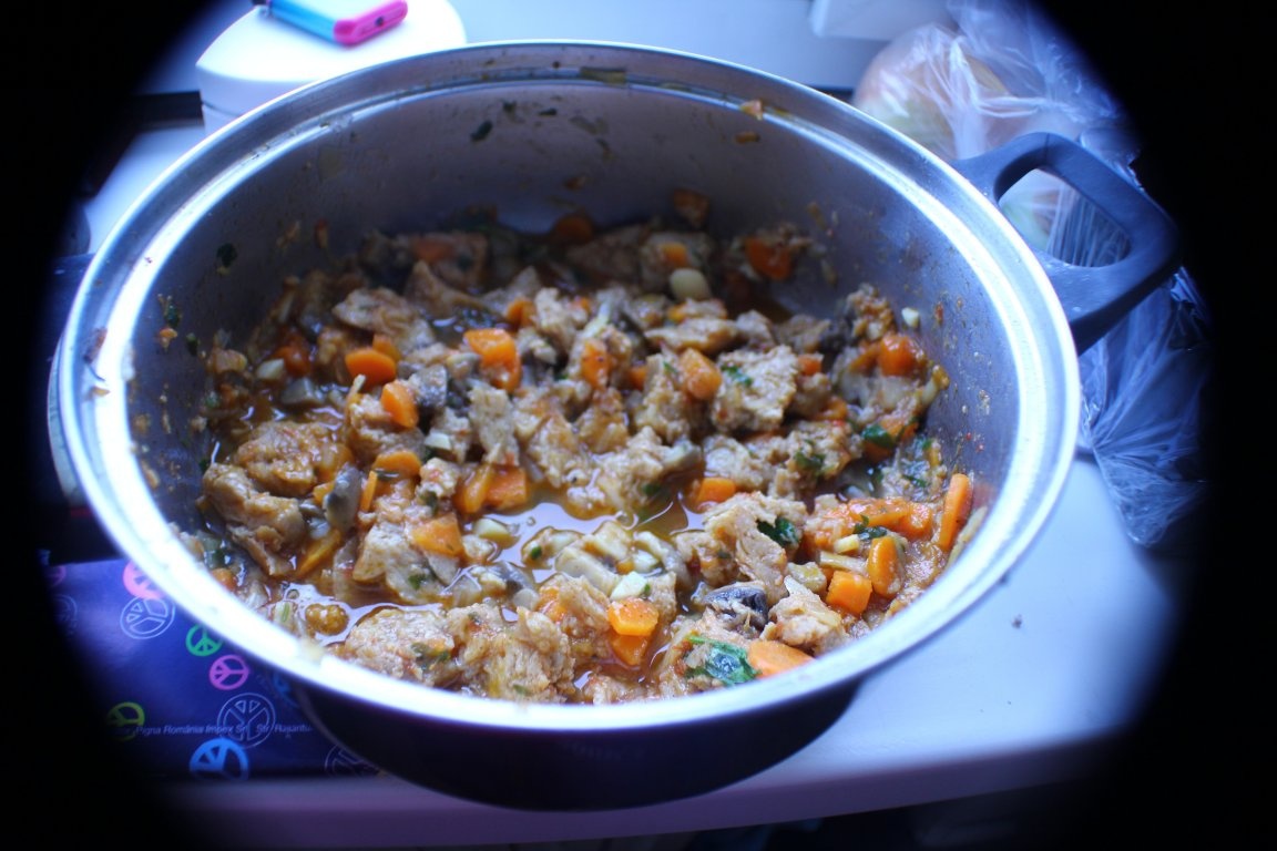 Tocăniță de ciuperci și soia - de post