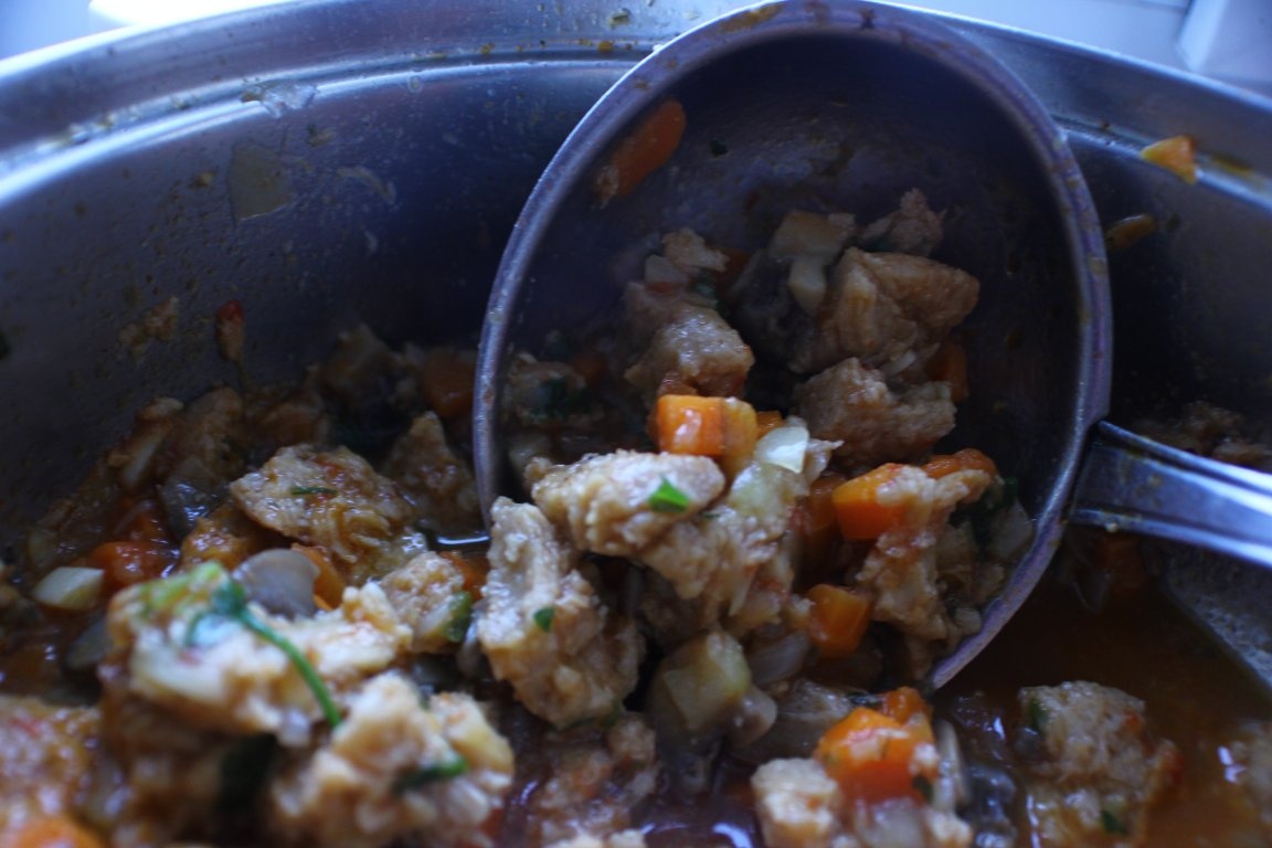 Tocăniță de ciuperci și soia - de post