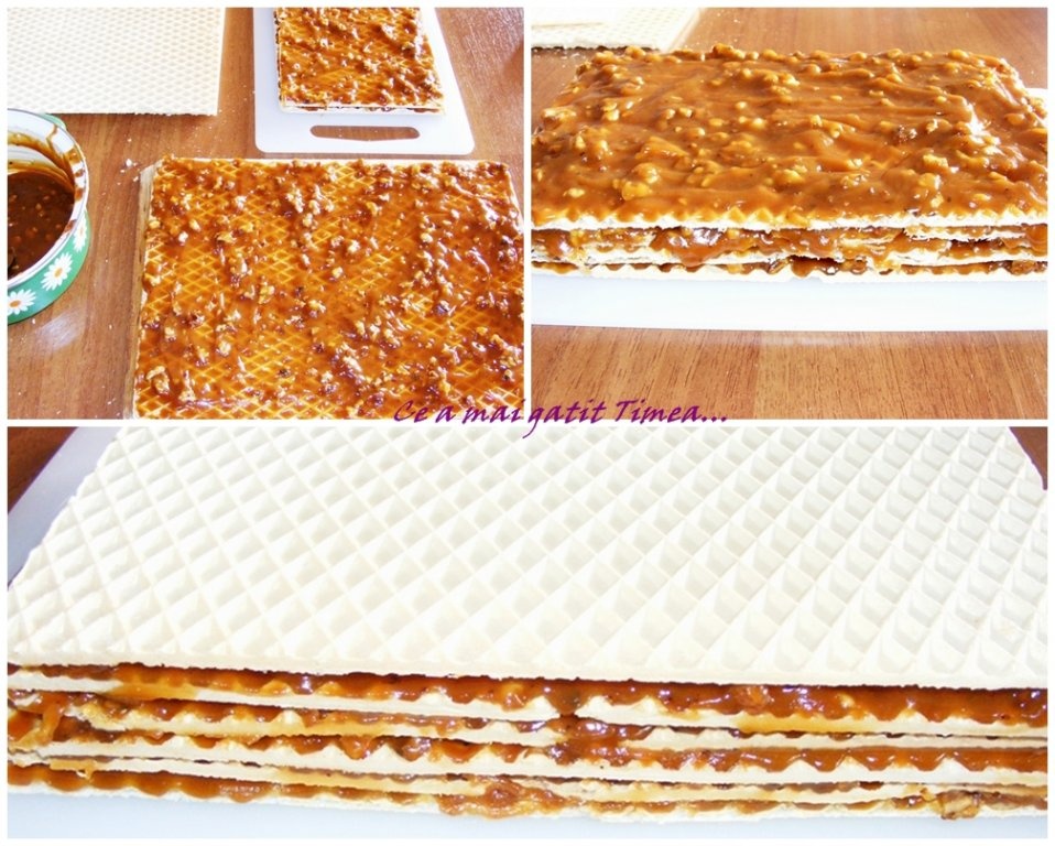 Foi de napolitana cu nuca si caramel