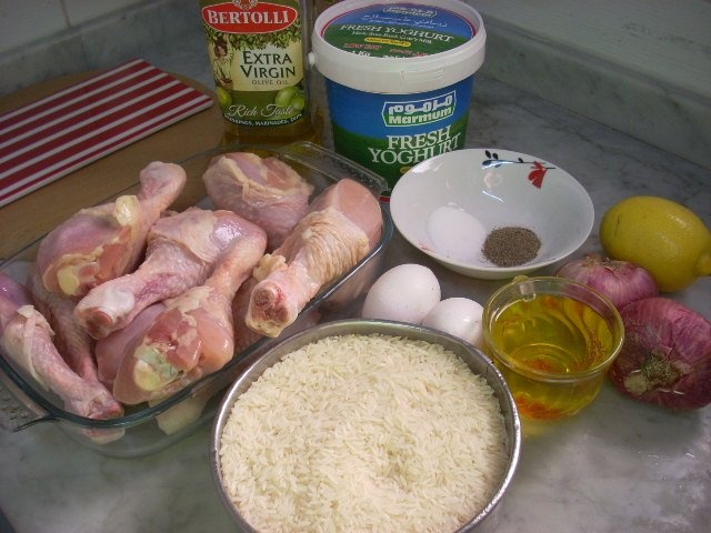 Tahchin (Budinca de orez cu carne)