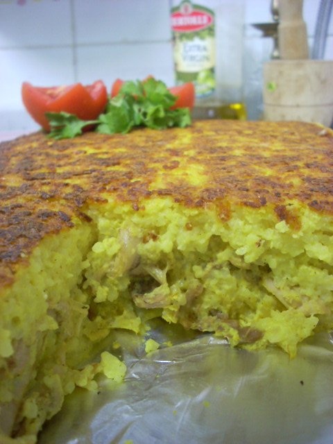 Tahchin (Budinca de orez cu carne)