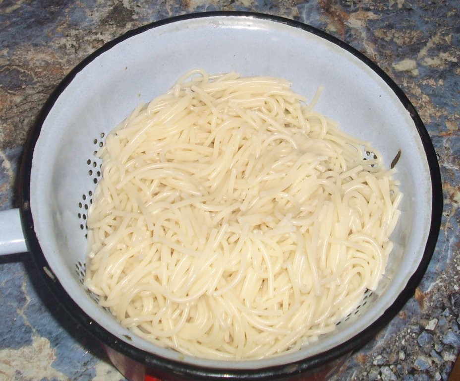 Spaghete cu piept de pui si ciuperci