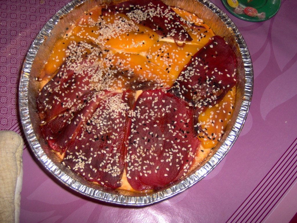 Tarta din ardei cu branza