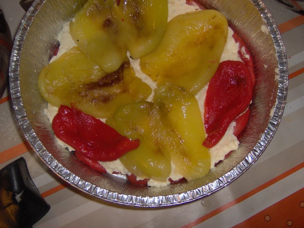 Tarta din ardei cu branza