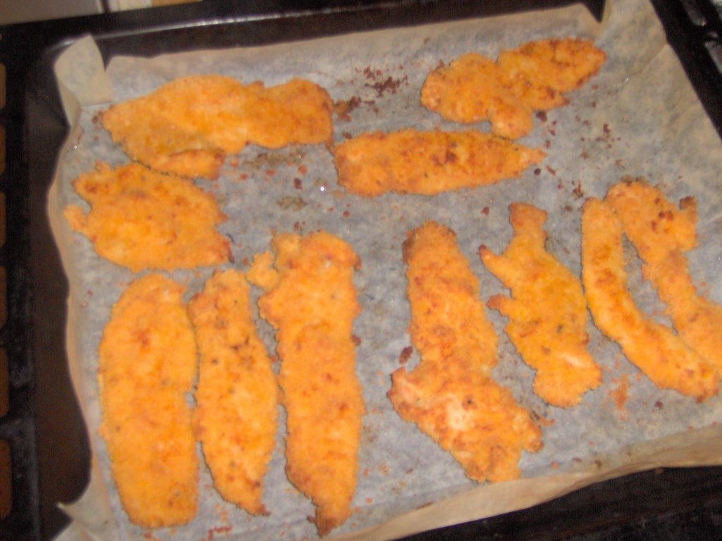 Snitel pane copt cu legume la wok