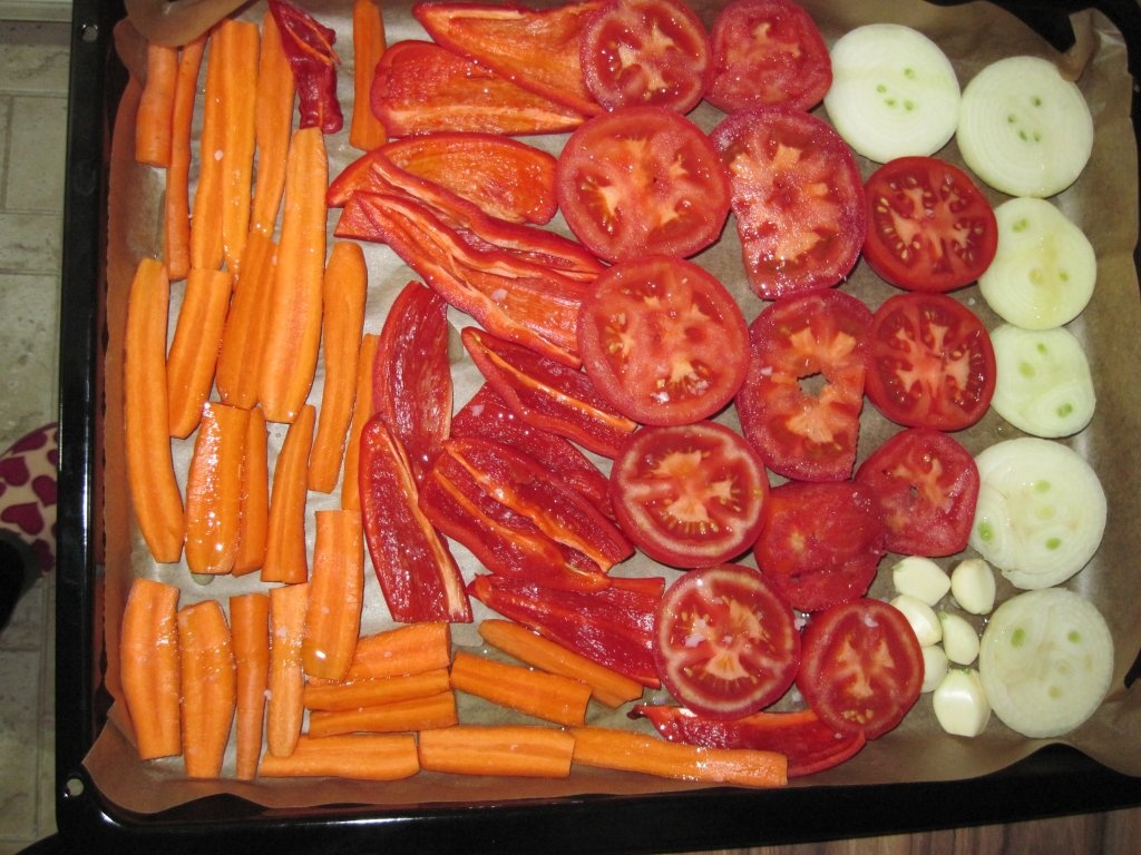 Supa crema de legume rumenite la cuptor