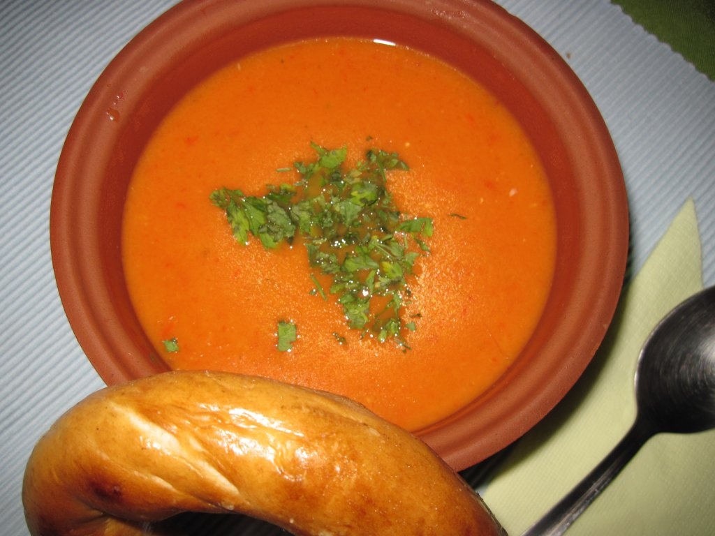 Supa crema de legume rumenite la cuptor