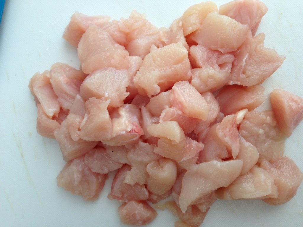 Placinta cu pui, ciuperci si branza