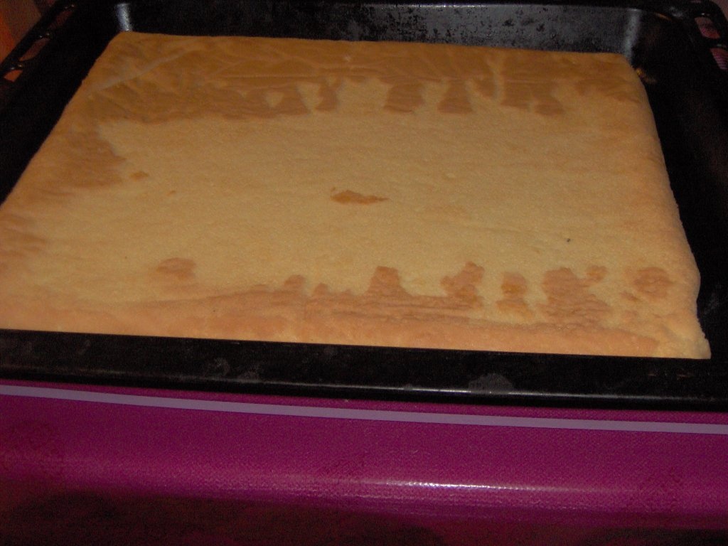 Torta cu crema de vanilie si prajitura stil cremsnit