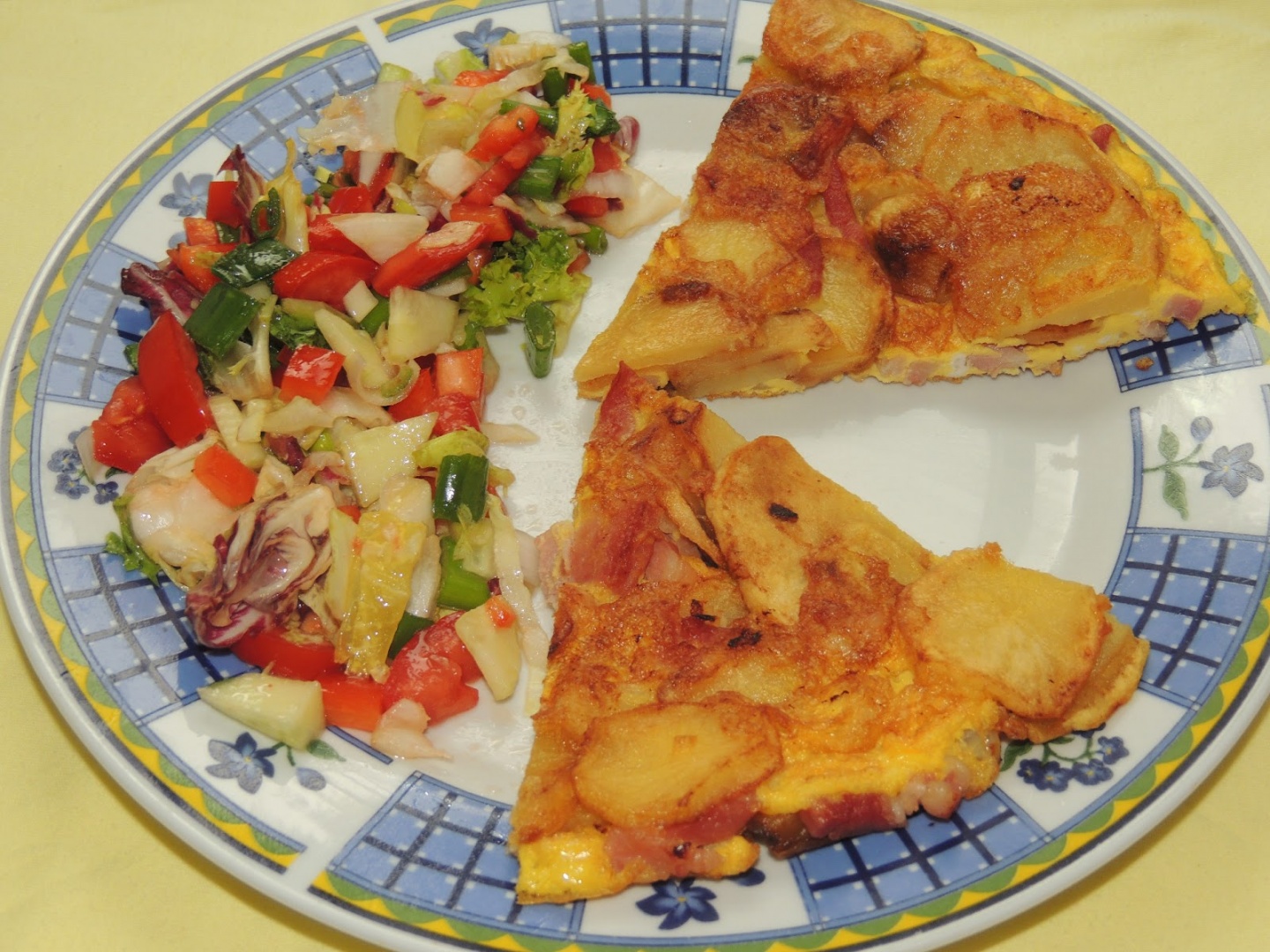 Frittatta de cartofi cu sunca