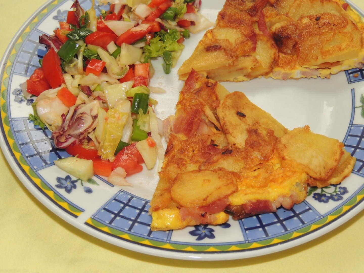 Frittatta de cartofi cu sunca