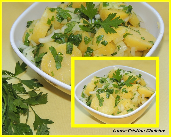 Papas aliñás ( Cartofi aromatizati)