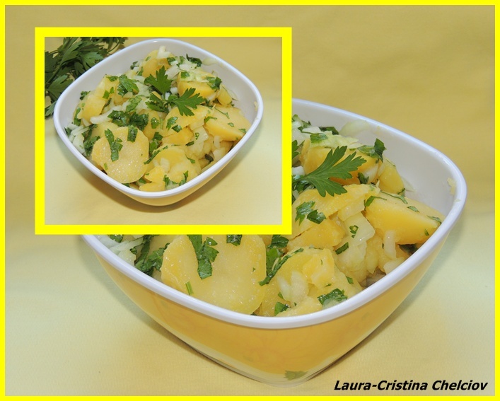 Papas aliñás ( Cartofi aromatizati)