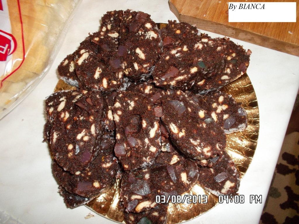 Salam de biscuiţi reţetă cu rahat