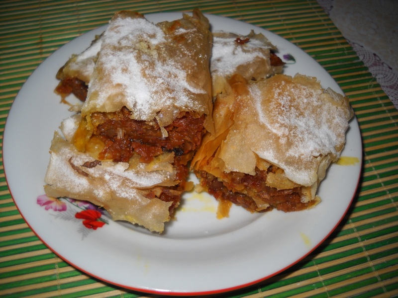 Placinta cu bostan, mere si gutui