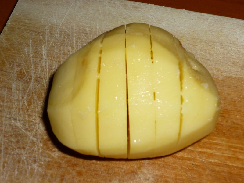 Cartofi crestati, la cuptor