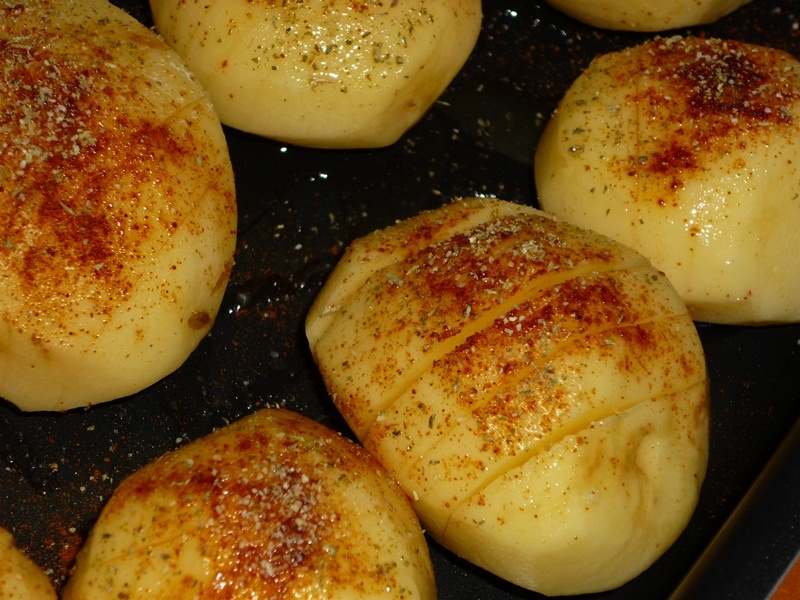 Cartofi crestati, la cuptor