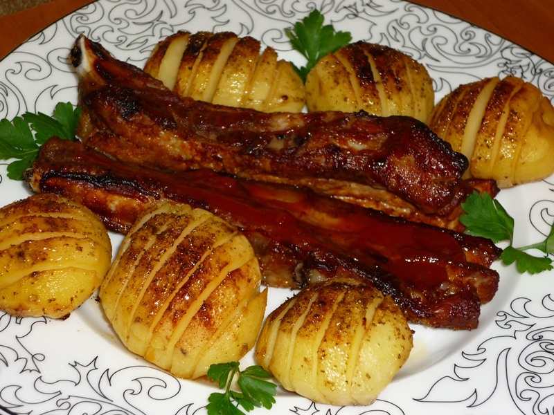 Cartofi crestati, la cuptor