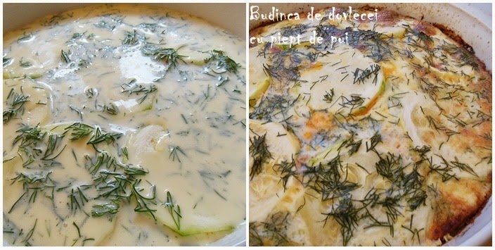 Budinca de dovlecei cu piept de pui