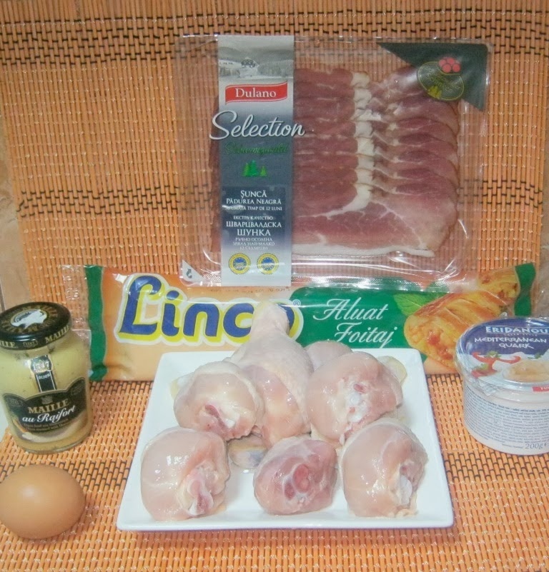 Ciocanele de pui umplute si infofolite