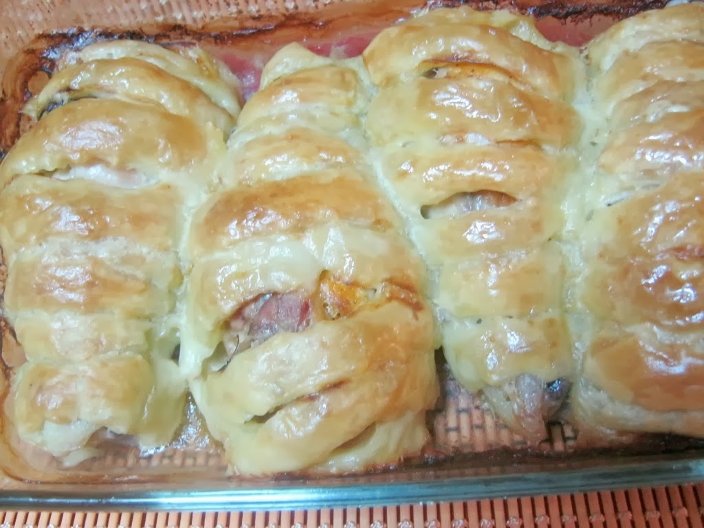 Ciocanele de pui umplute si infofolite