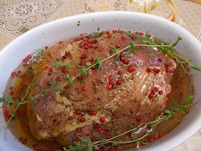 Pulpa de porc la cuptor cu sos de mustar