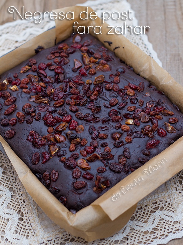 Negresa de post fara zahar. Reteta simpla si delicioasa