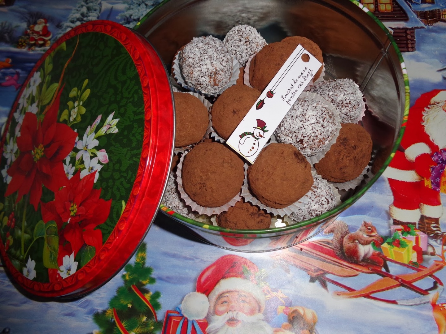 Trufe fine de ciocolata cu aroma de cognac