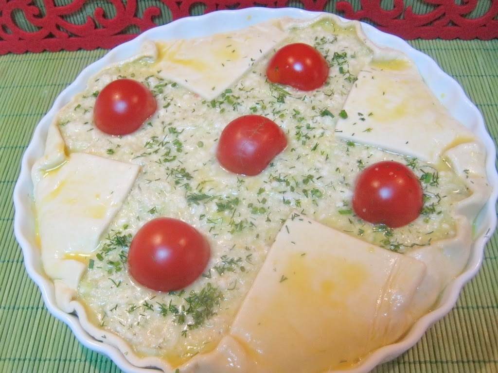 Tarta cu cas de oaie si dovlecel