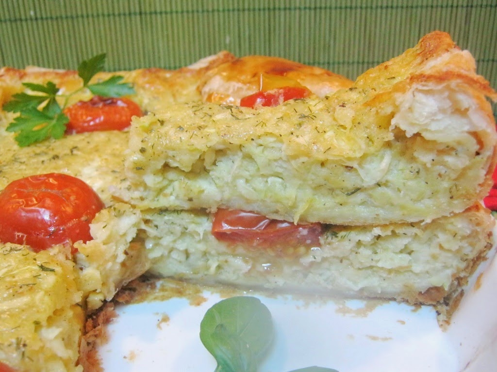 Tarta cu cas de oaie si dovlecel