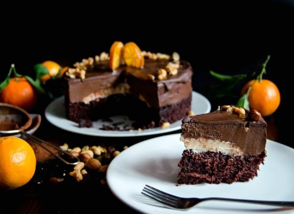 Tort de post cu mousse de ciocolata