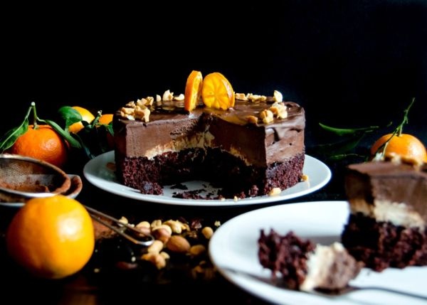 Tort de post cu mousse de ciocolata