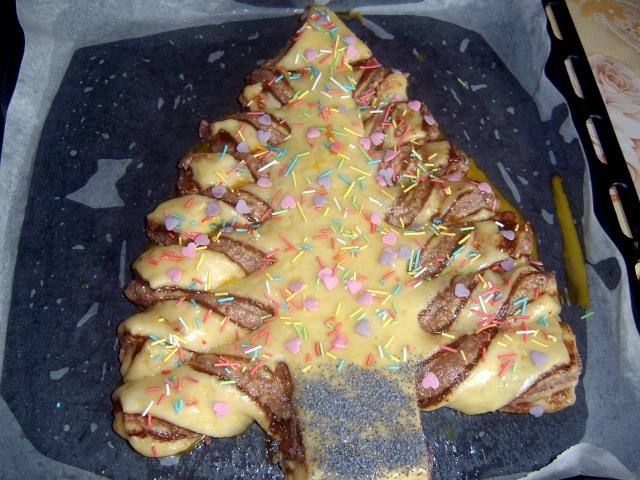 Cozonac cu ciocolata si nuca "Bradut"