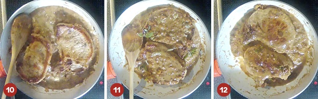 Cotlete de porc cu gorgonzola si nuci