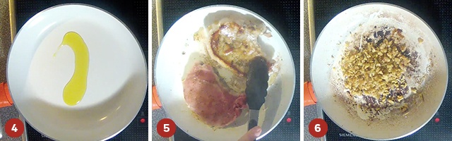 Cotlete de porc cu gorgonzola si nuci