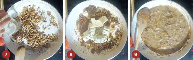 Cotlete de porc cu gorgonzola si nuci