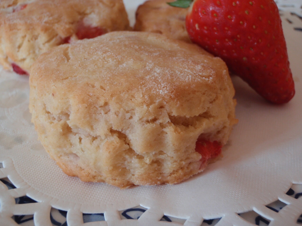 Scones cu capșuni (fara gluten)