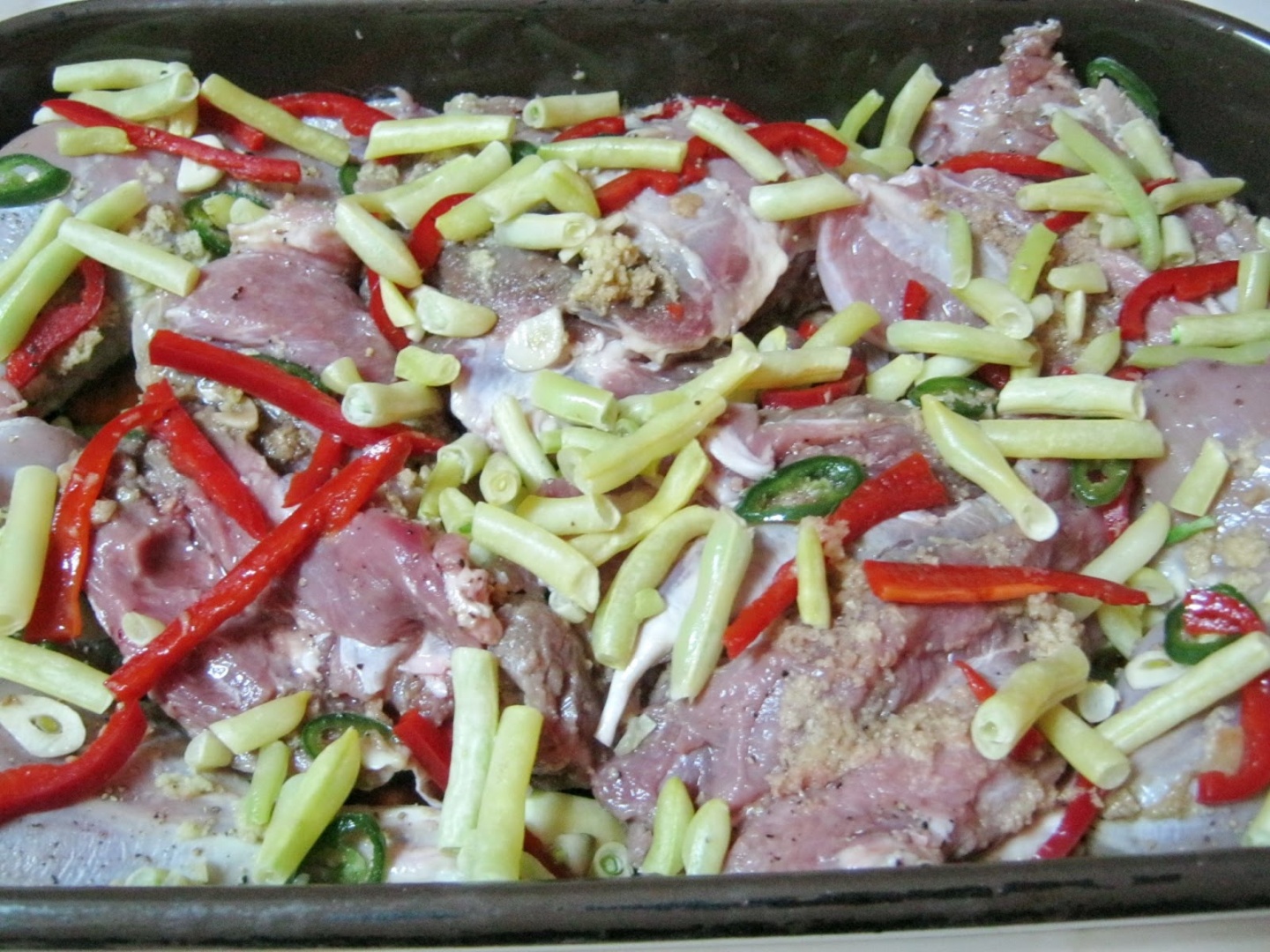 Mix de friptura de pasare cu ghimbir si legume