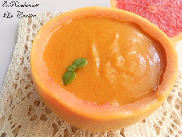 Grapefruit goji curd - crema de grapefruit si goji