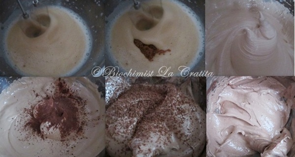 Pavlova cu nuci caramelizate si cacao