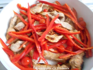 Pulpa de porc inabusita, cu garnitura de orez salbatic