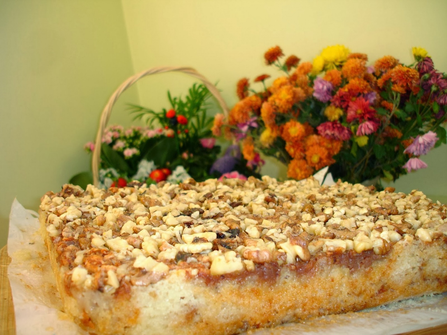 Prajitura de mere cu blat de gris