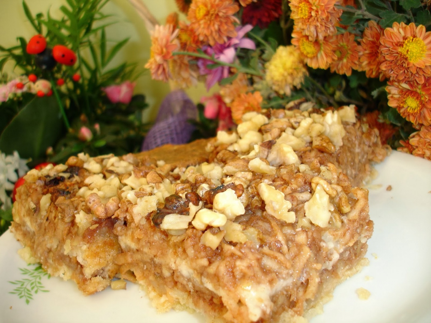 Prajitura de mere cu blat de gris