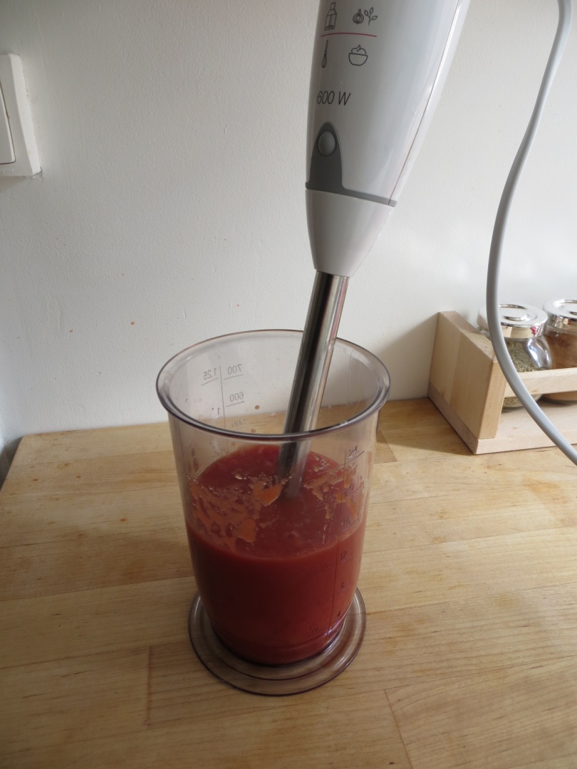 Supă de roșii cu linte (de post)