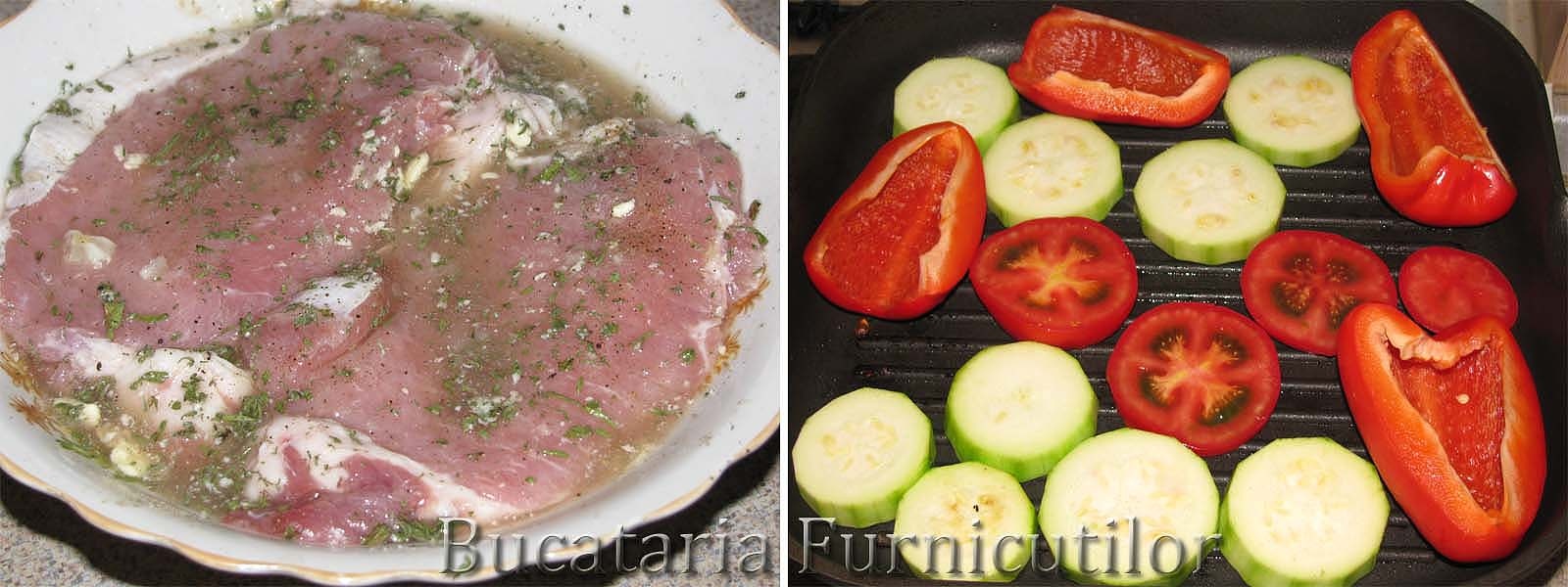 Cotlet cu legume la gratar