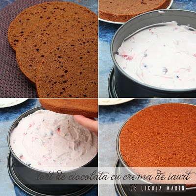 Tort de ciocolata cu crema de iaurt