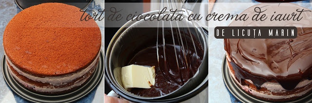 Tort de ciocolata cu crema de iaurt